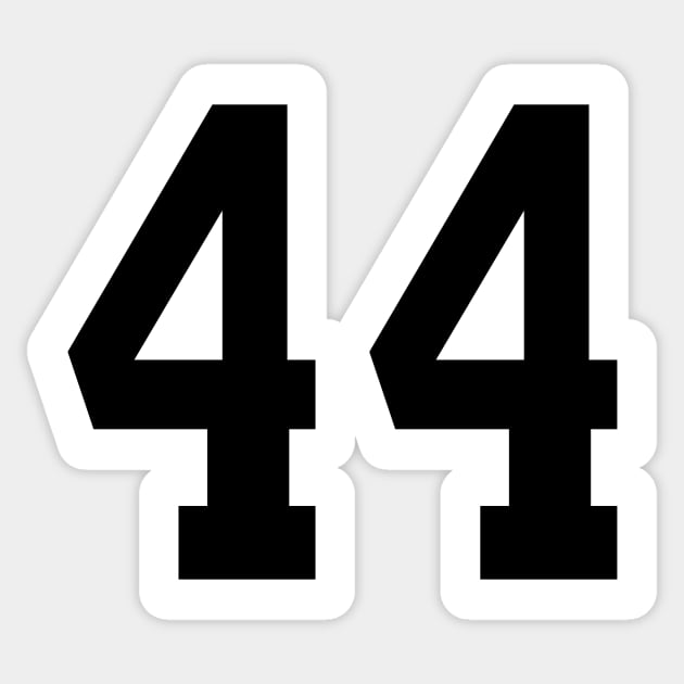 Number 44 Sticker by colorsplash